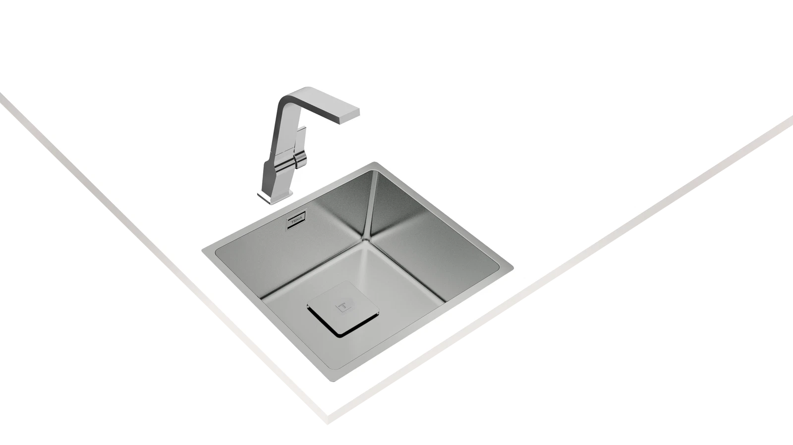 Мойка из нержавеющей стали Teka  FLEXLINEA RS15 45.40 POLISHED Полированная подстольного монтажа / монтаж заподлицо / монтаж сверху (плоский кант)