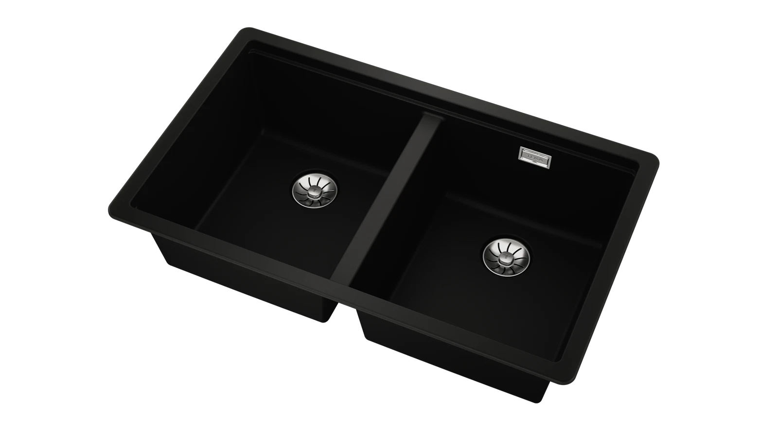 Мойка подстольного / врезного монтажа из Тегранита Плюс с 2-мя чашами RADEA R10 2B 750 M-TG BLACK CARBON