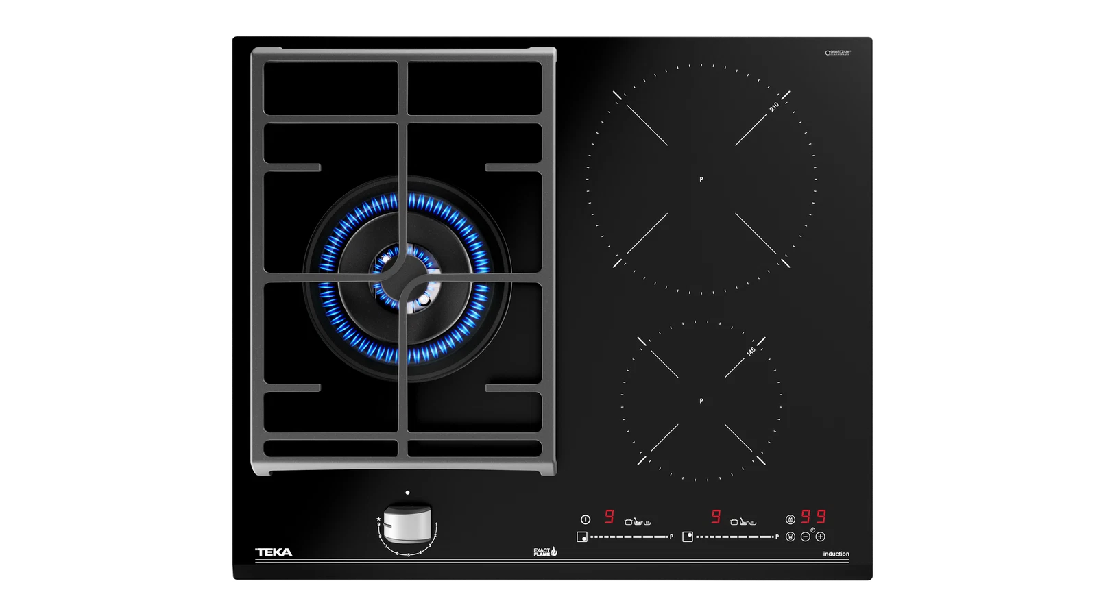 Варочная панель HYBRID Индукция DirectSense и Газ ExactFlame 60 см HYBRID JZC 63312 ABN Black