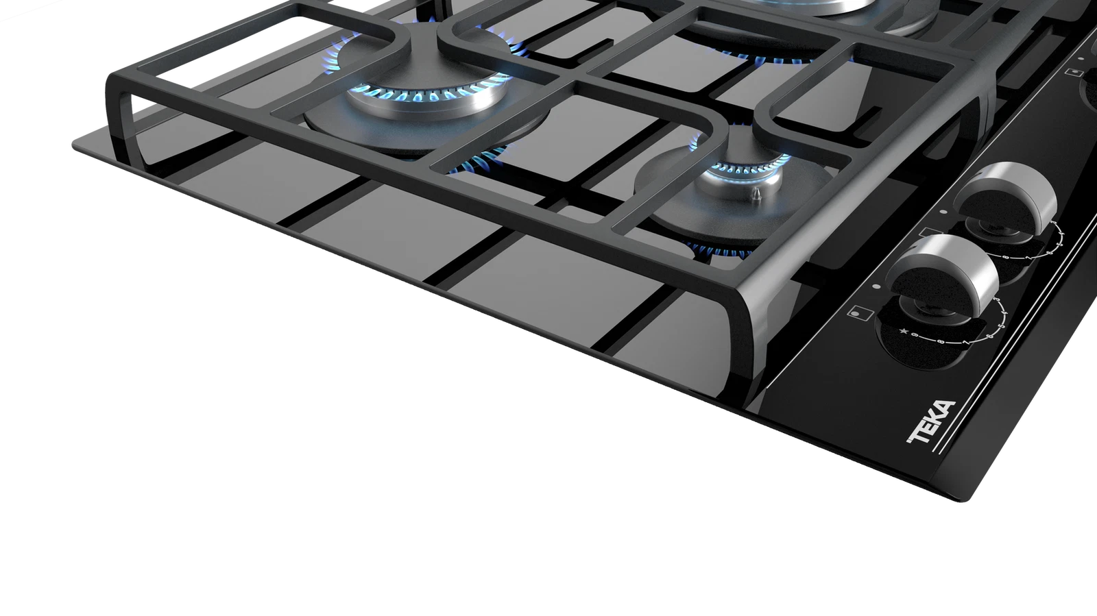 Варочная панель газ на стекле 60 см GZC 63310 XBN BLACK