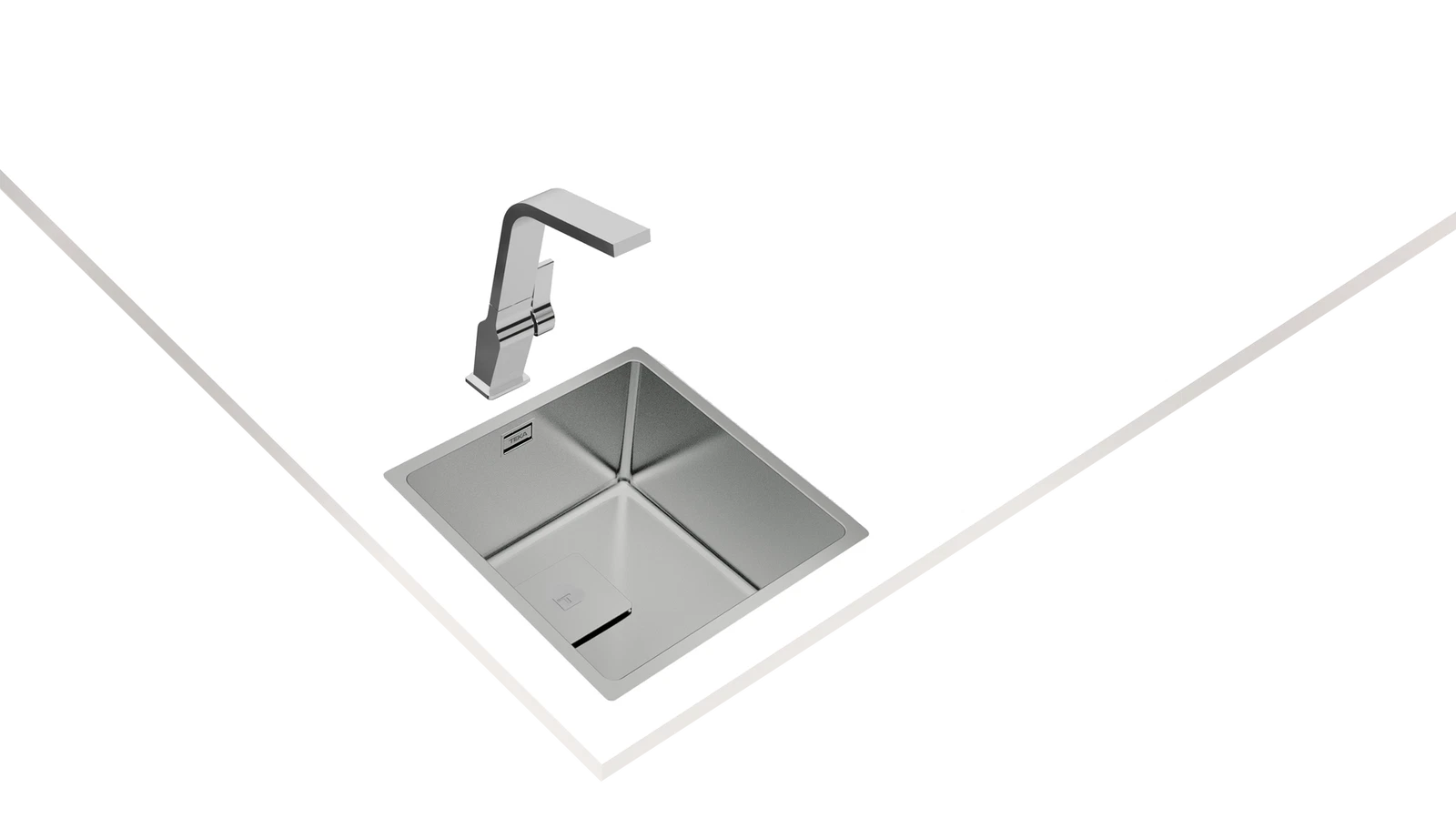 Мойка из нержавеющей стали Teka  FLEXLINEA RS15 40.40 POLISHED Полированная подстольного монтажа / монтаж заподлицо / монтаж сверху (плоский кант)