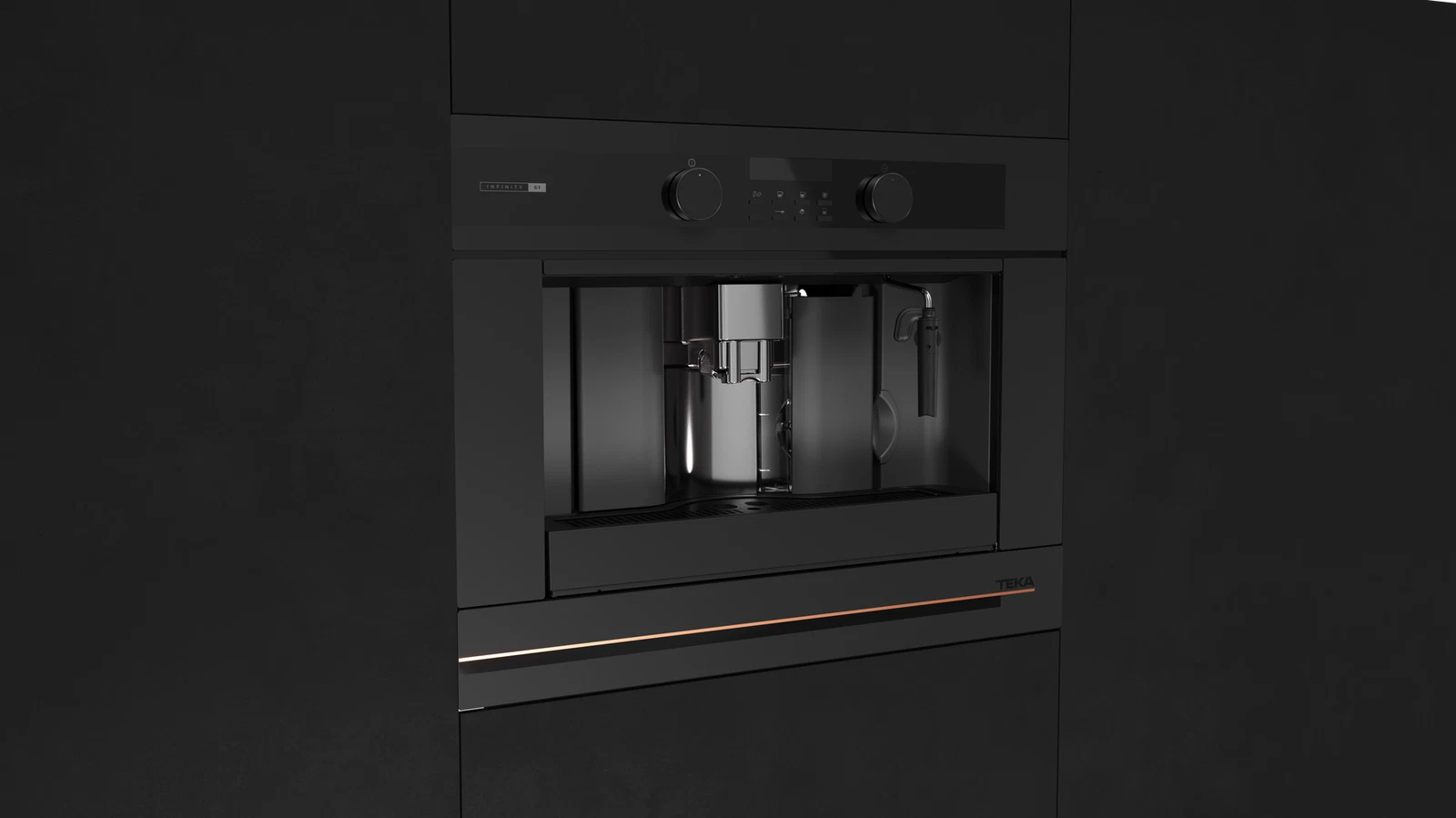 Кофемашина встраиваемая Teka Infinity CLC 85-G1 GM MATT BLACK Матовый Чёрный