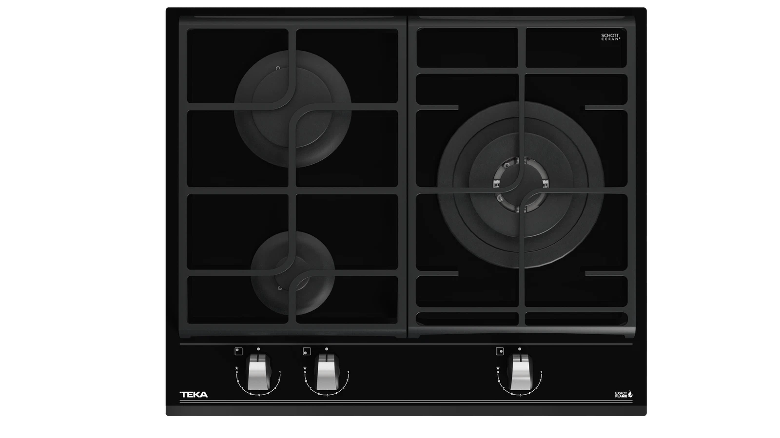 Варочная панель газ на стекле 60 см GZC 63310 XBN BLACK