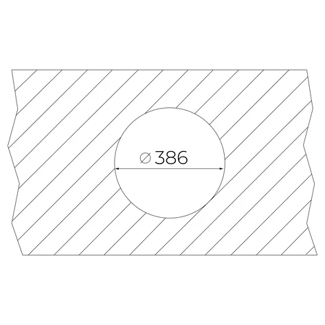Мойка из нержавеющей стали с 1-ой чашей/ Подстольный монтаж BE Ø390 POLISHED