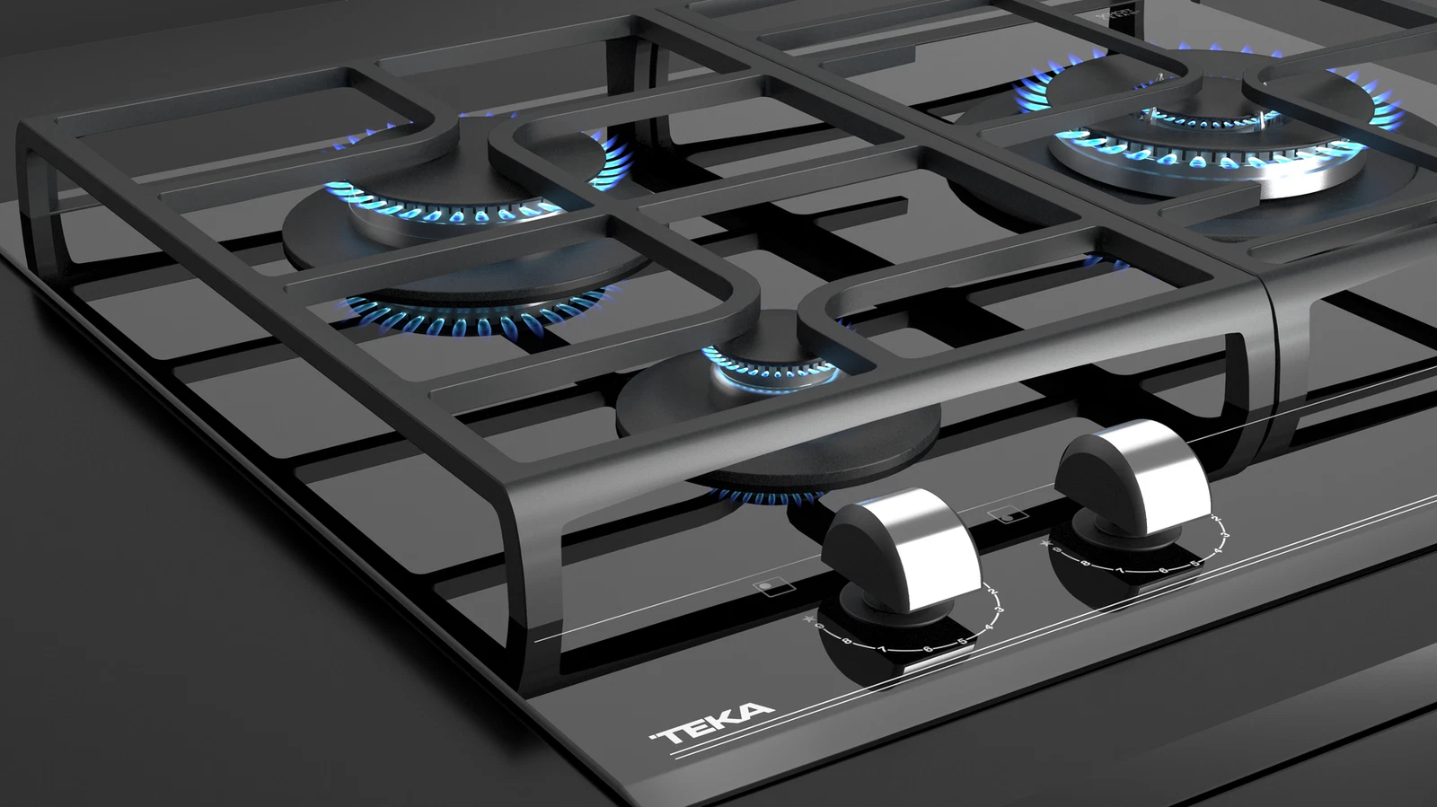 Варочная панель газ на стекле 60 см GZC 63310 XBN BLACK