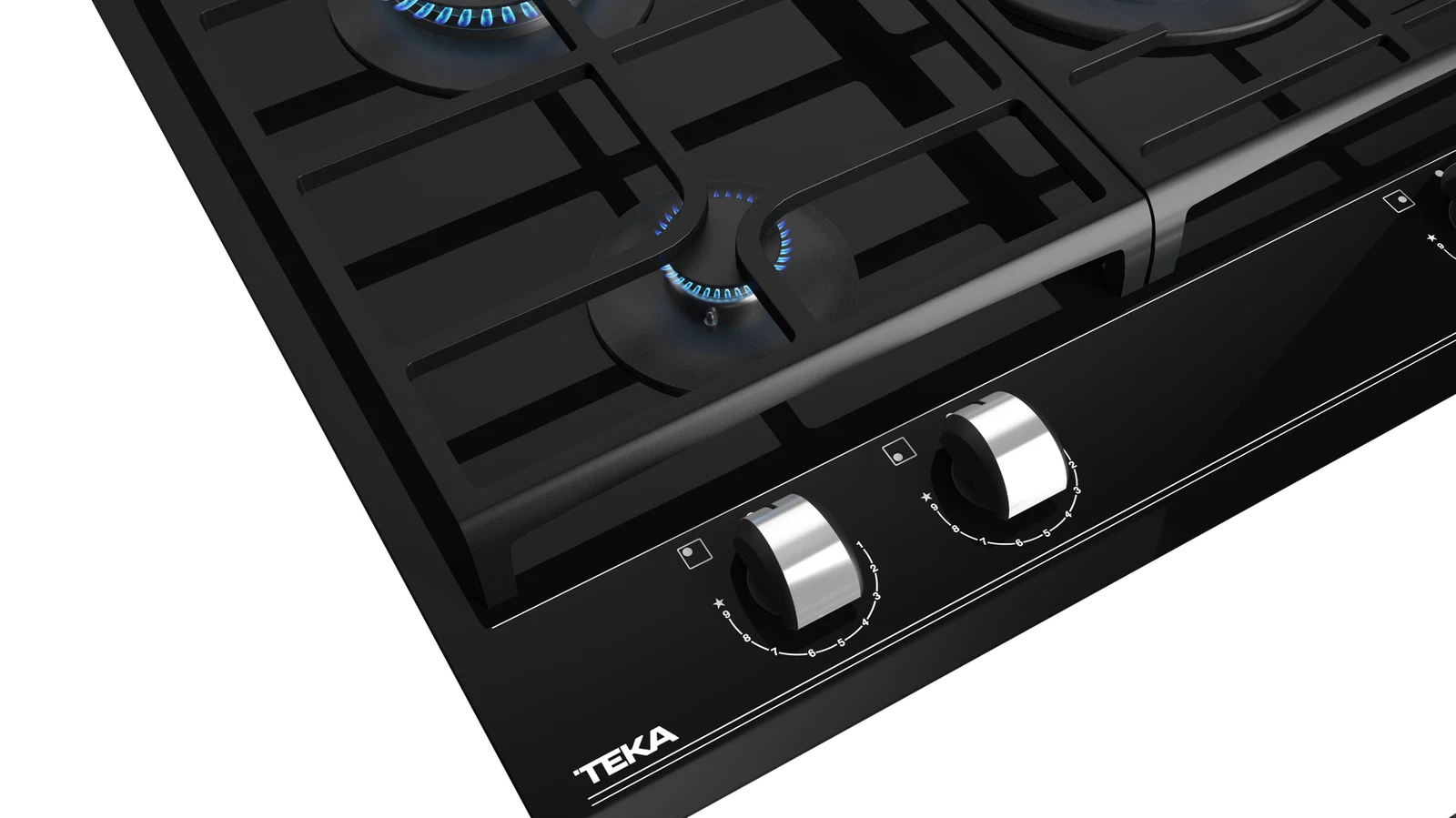 Варочная панель газ на стекле 60 см GZC 63310 XBN BLACK