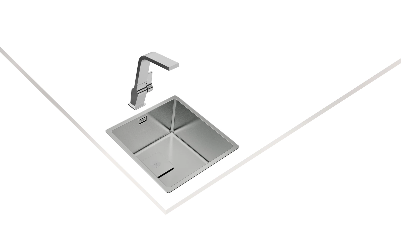 Мойка из нержавеющей стали Teka  FLEXLINEA RS15 40.40 POLISHED Полированная подстольного монтажа / монтаж заподлицо / монтаж сверху (плоский кант)