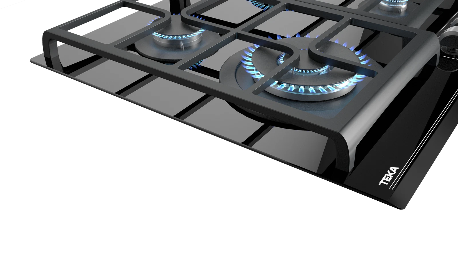 Варочная панель газ на стекле 60 см / Коллекция Urban GZC 64320 XBN NIGHT RIVER BLACK