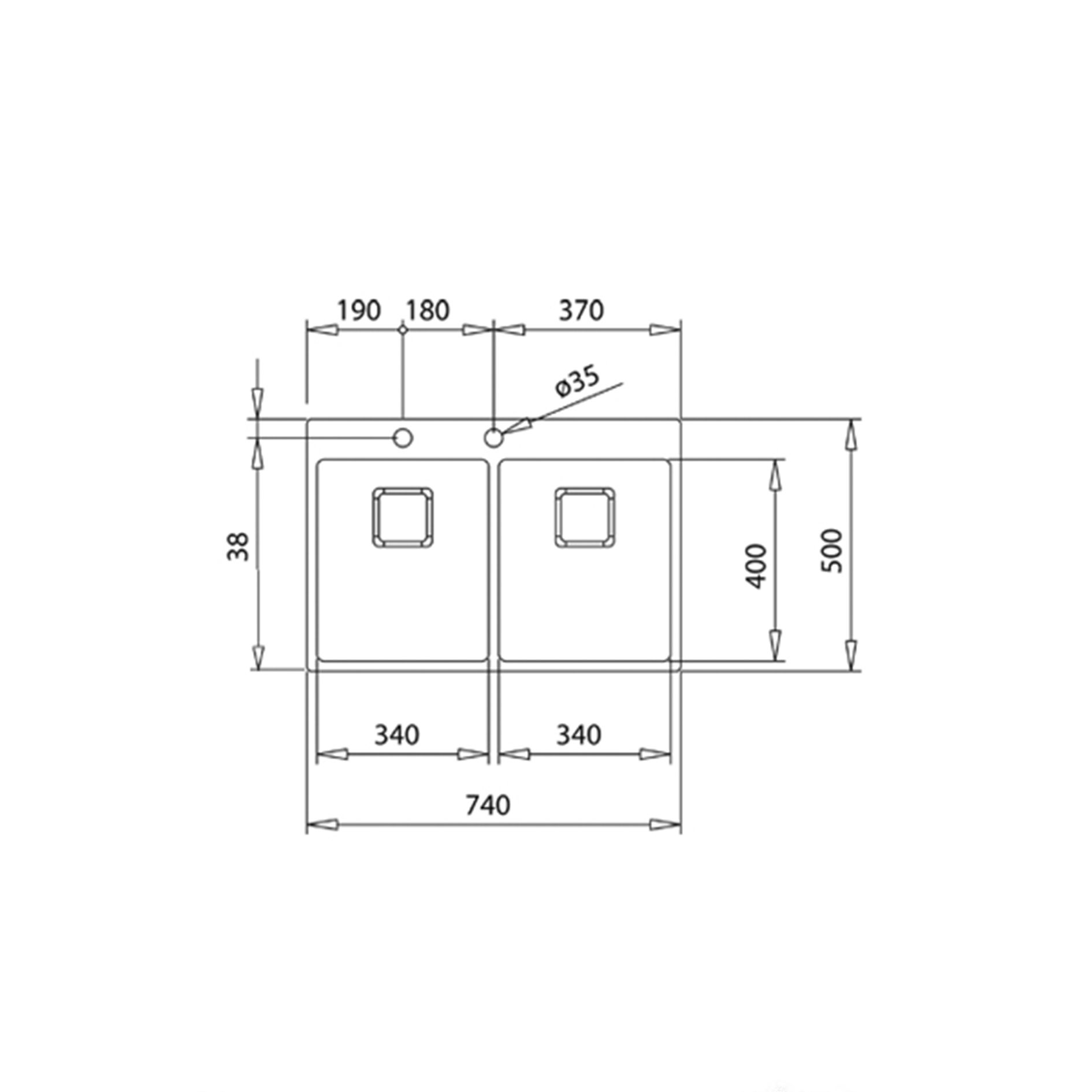 Мойка из нержавеющей стали Teka  FORLINEA RS15 2B 740 POLISHED Полированная монтаж заподлицо / монтаж сверху (плоский кант)