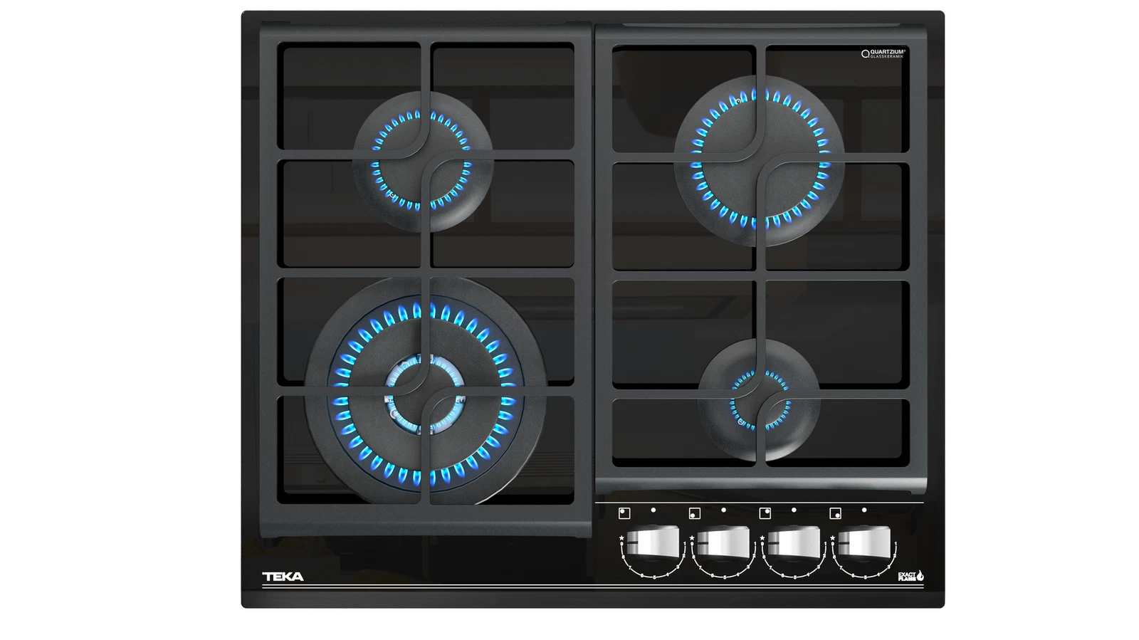 Варочная панель газ на стекле 60 см / Коллекция Urban GZC 64320 XBN NIGHT RIVER BLACK