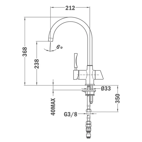 Смеситель с функцией фильтра с картриджем в комплекте OS 201 CHROME