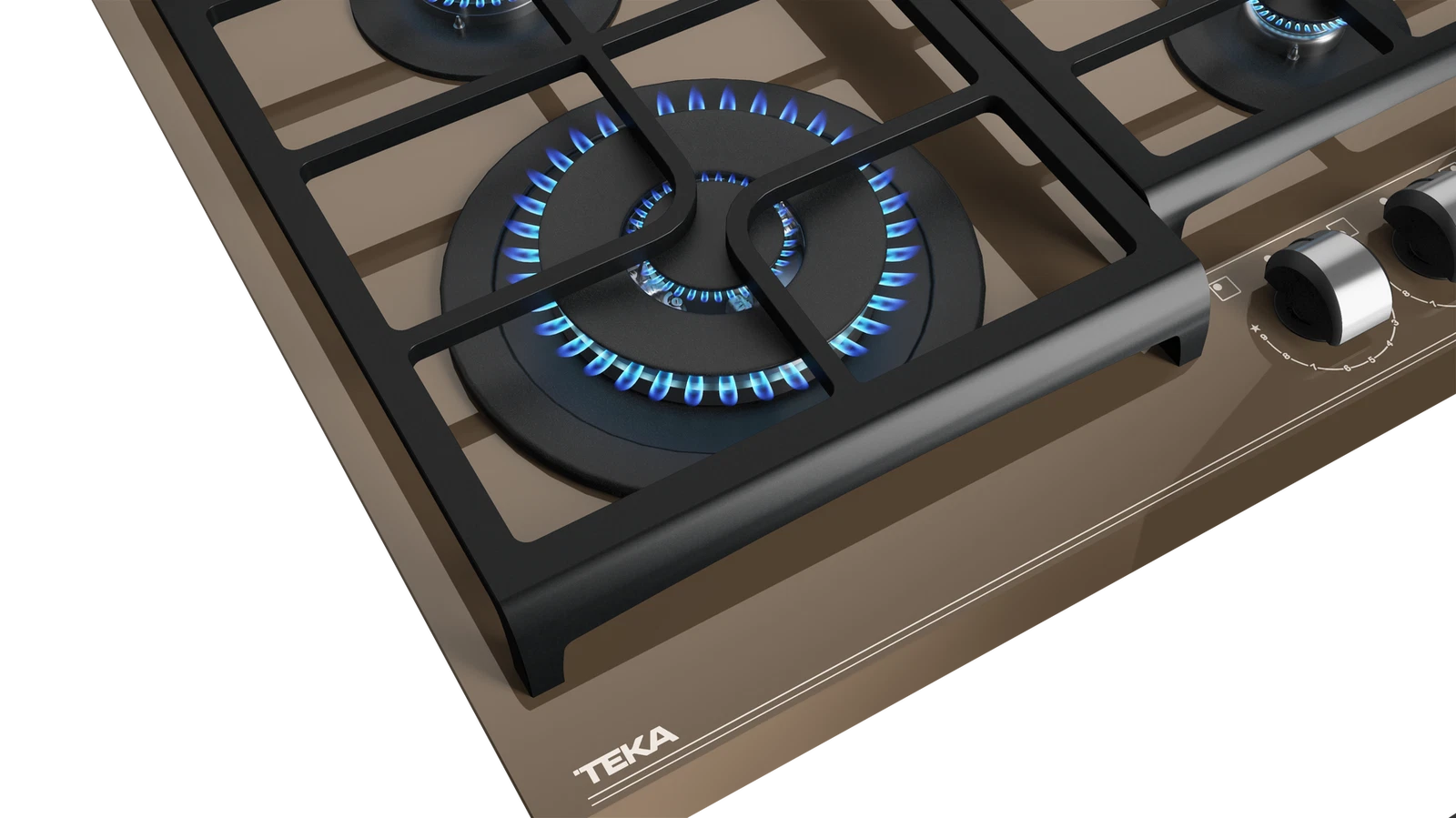 Варочная панель газ на стекле 60 см / Коллекция Urban GZC 64320 XBN LONDON BRICK BROWN