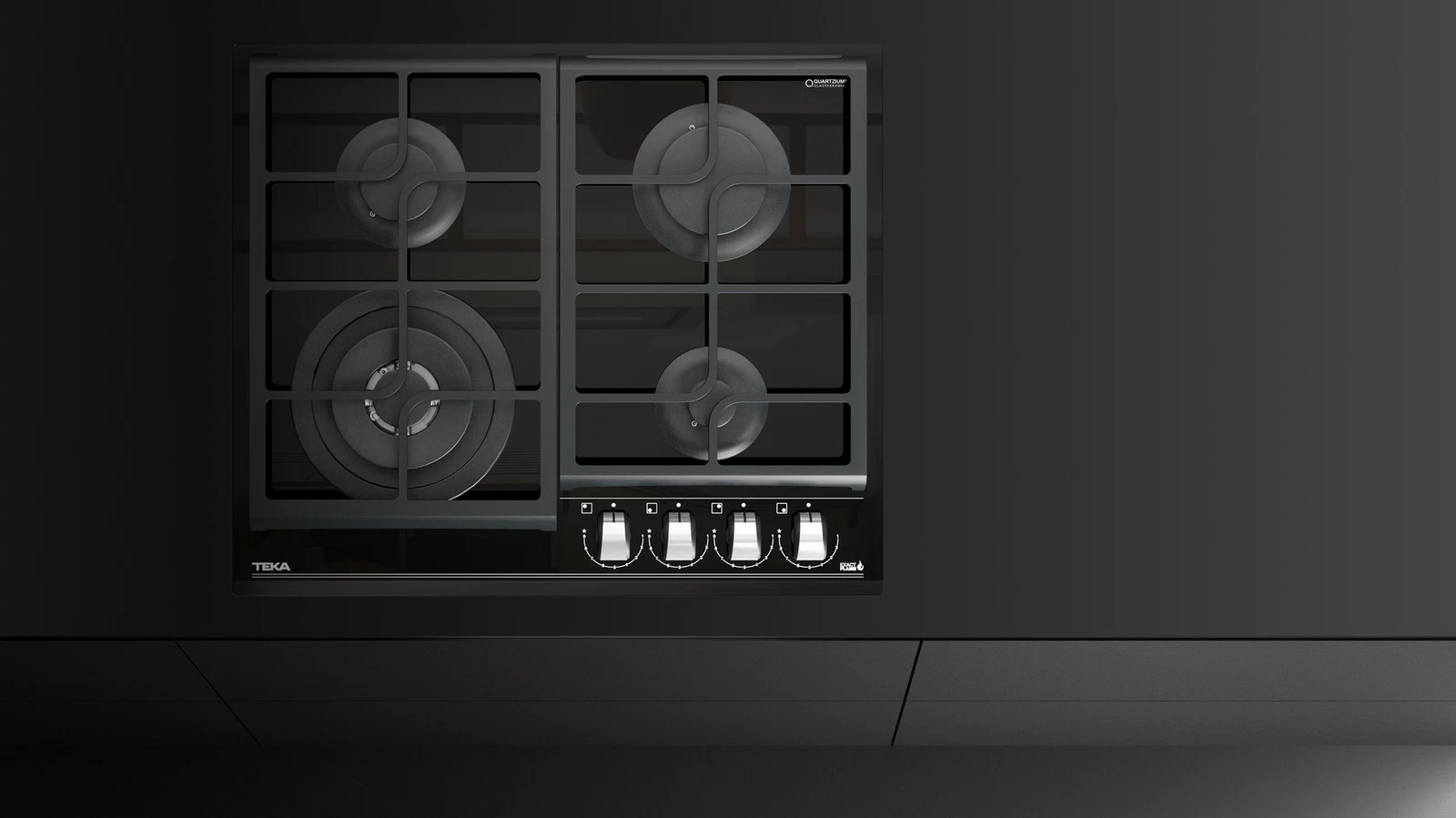 Варочная панель газ на стекле 60 см / Коллекция Urban GZC 64320 XBN NIGHT RIVER BLACK