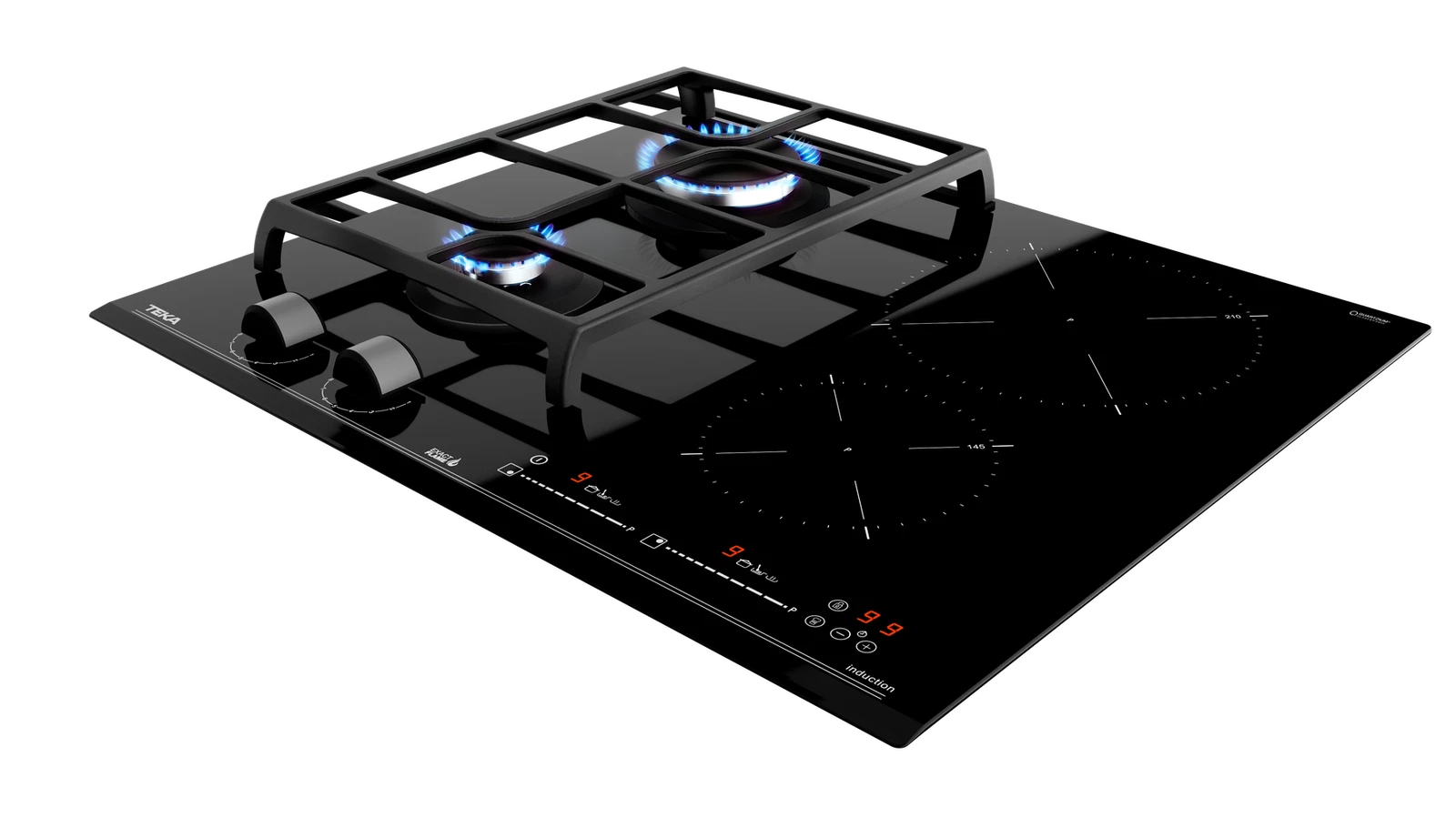 Варочная панель HYBRID Индукция DirectSense и Газ ExactFlame 60 см HYBRID JZC 64322 ABN Black