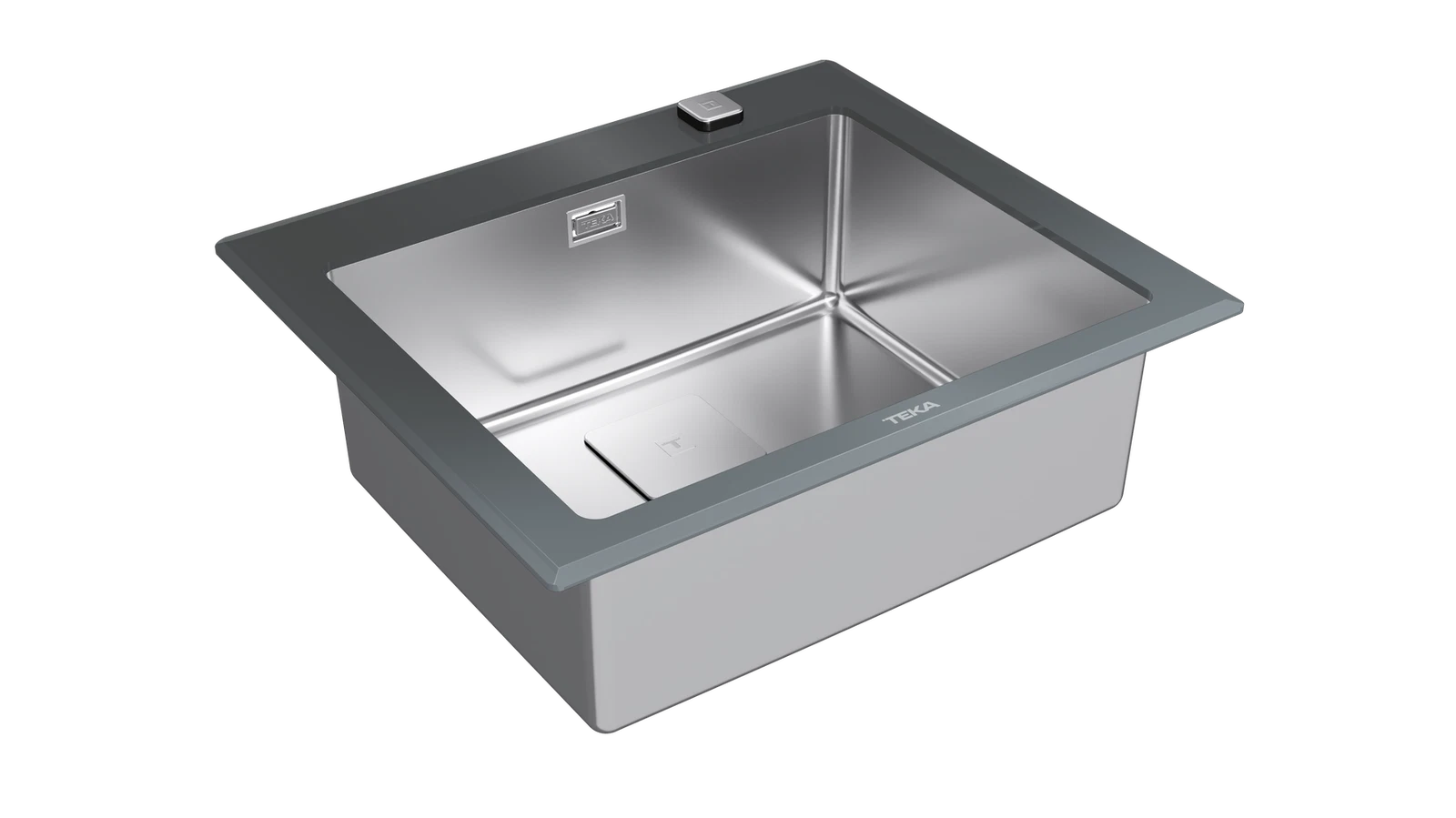 Мойка из нержавеющей стали врезная Teka  DIAMOND RS15 1B 60 STONE GREY Серый Камень Стекло
