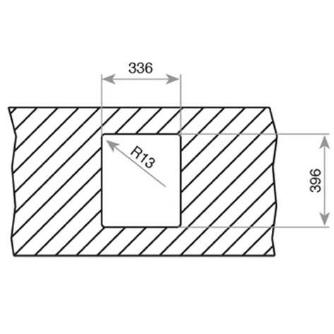 Мойка из нержавеющей стали с 1-ой чашей/ Подстольный монтаж BE LINEA RS15 34.40 POLISHED