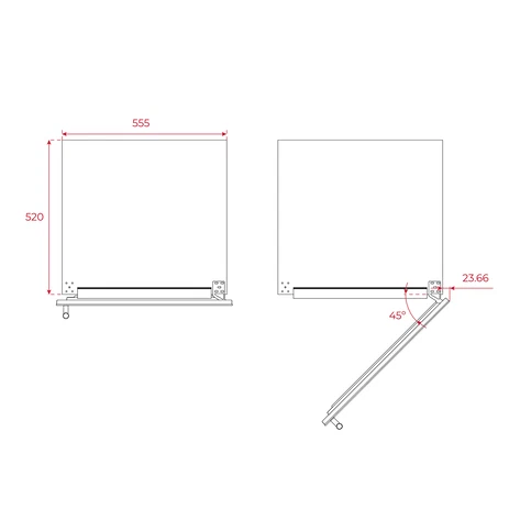 Встраиваемый в колонну винный кулер c 3-мя независимыми зонами охлаждения RVI 30097 BLACK GLASS