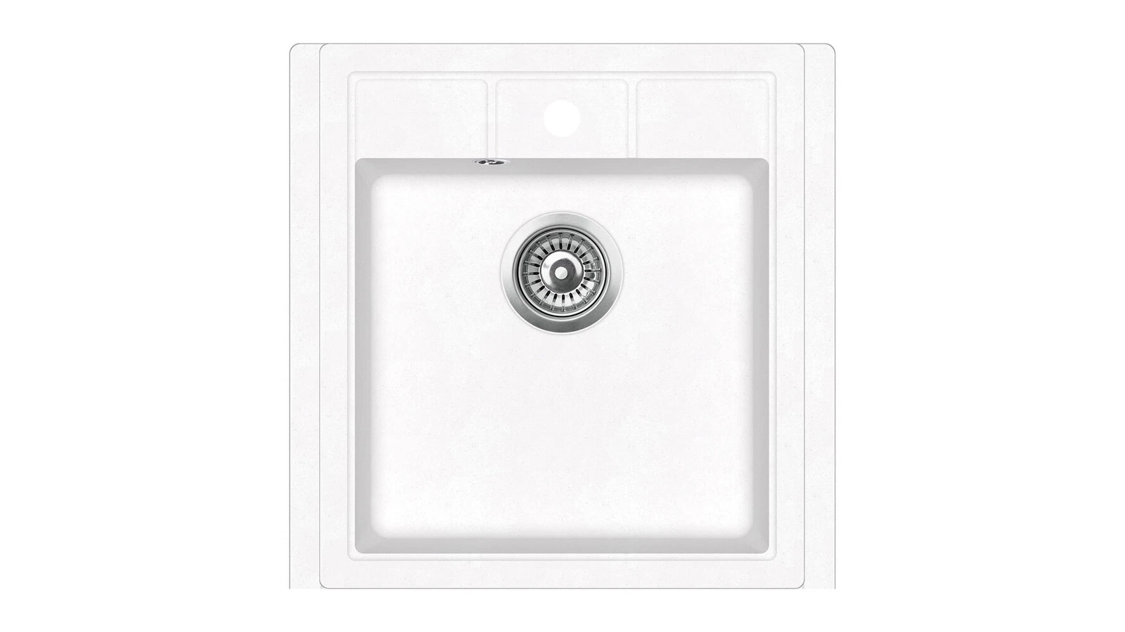 Мойка врезного монтажа из Тегранита с 1-ой чашей ESTELA 45 S-TQ 1B MARBLE WHITE