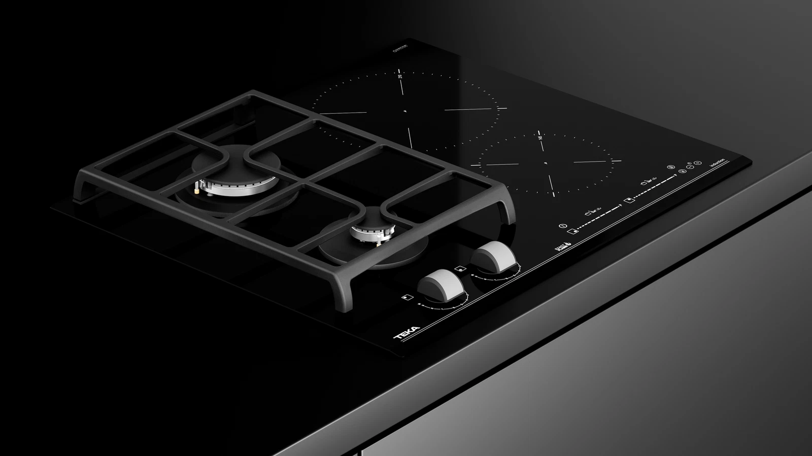 Варочная панель HYBRID Индукция DirectSense и Газ ExactFlame 60 см HYBRID JZC 64322 ABN Black