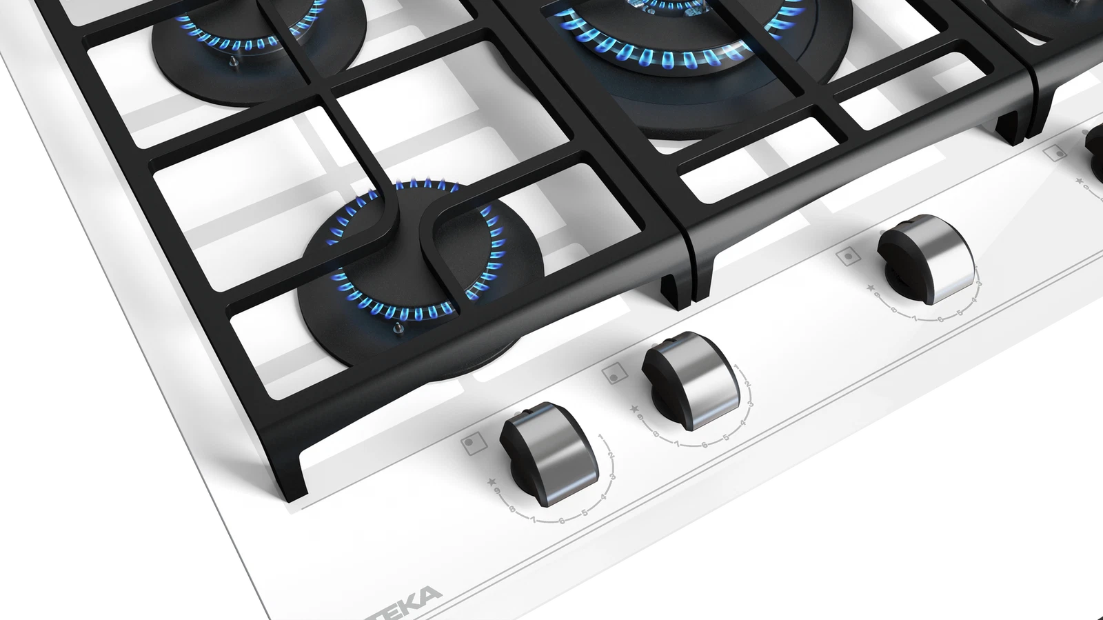 Варочная панель газ на стекле 70 см/ Коллекция Urban GZC 75330 XBC WHITE MARBLE