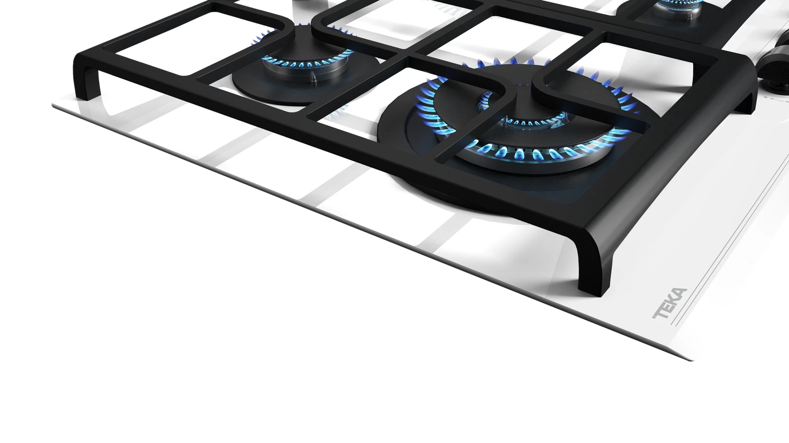 Варочная панель газ на стекле 60 см GZC 64321 XBN WHITE MARBLE