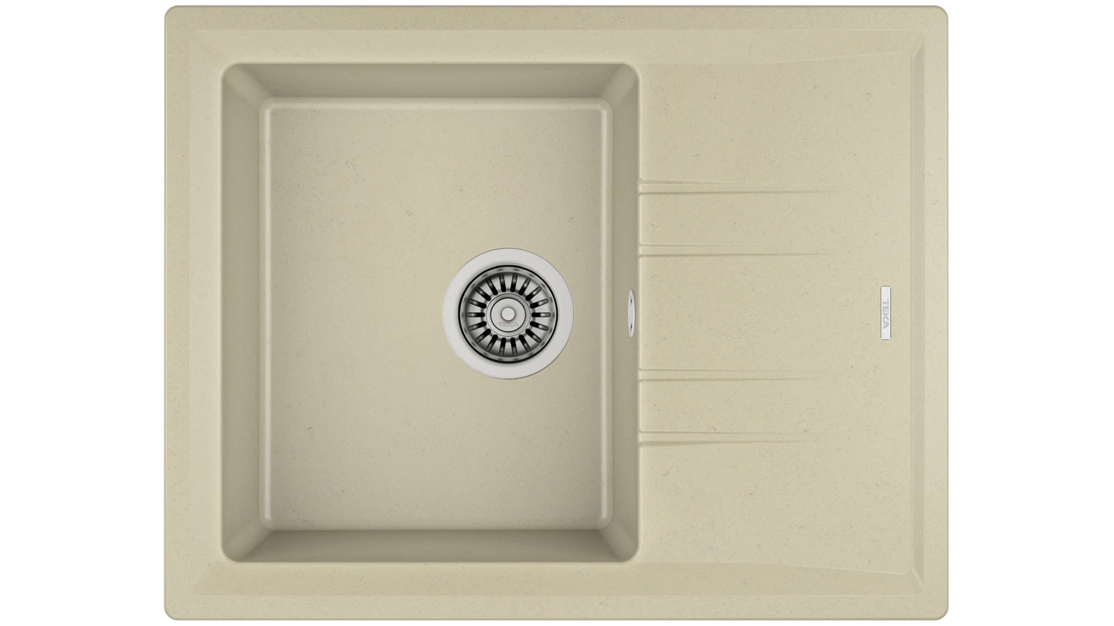 Мойка врезного монтажа из Тегранита Плюс с 1-ой чашей STONE 45 S-TG 1B 1D TOPASBEIGE