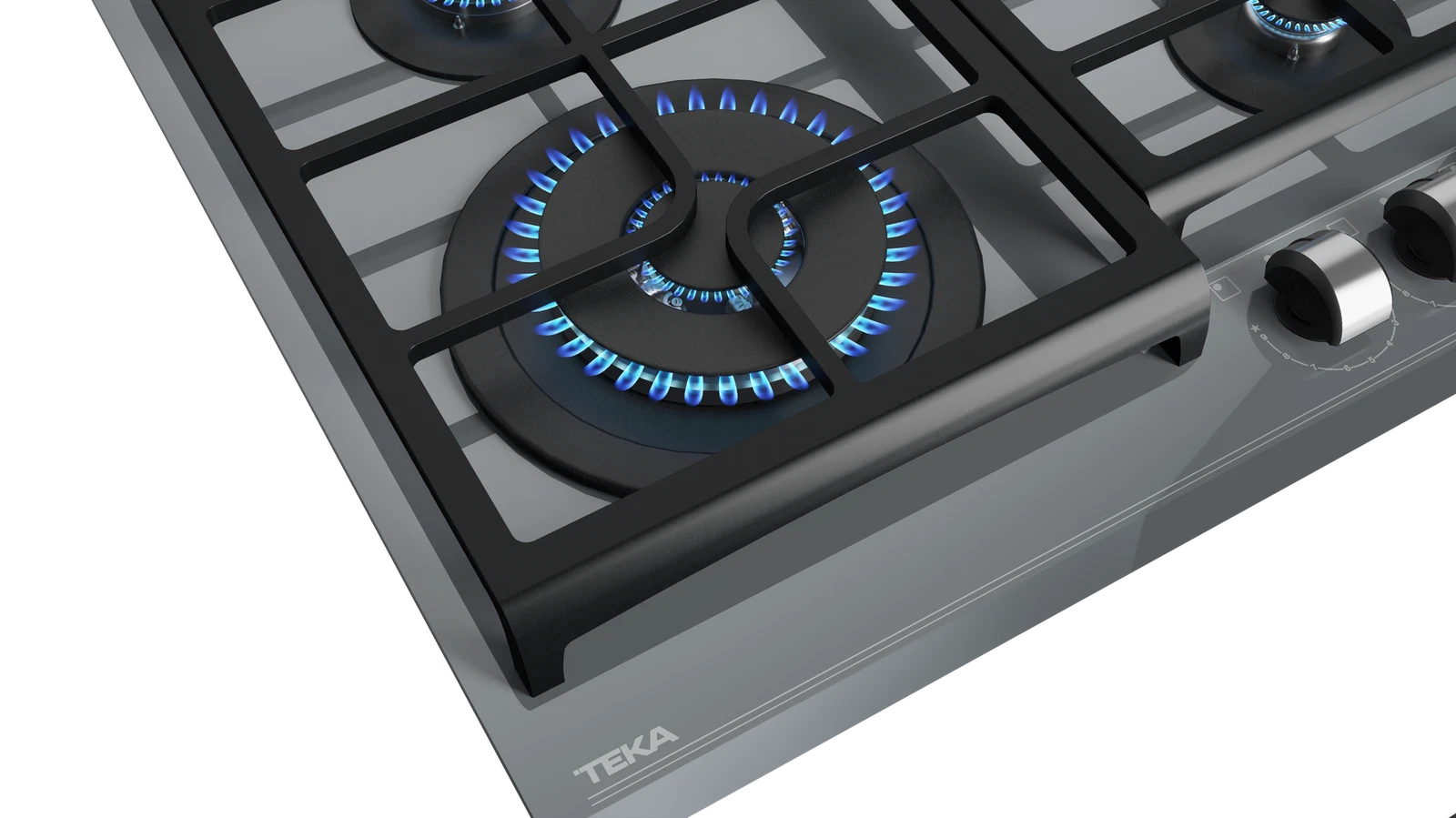 Варочная панель газ на стекле 60 см / Коллекция Urban GZC 64320 XBN STONE GREY