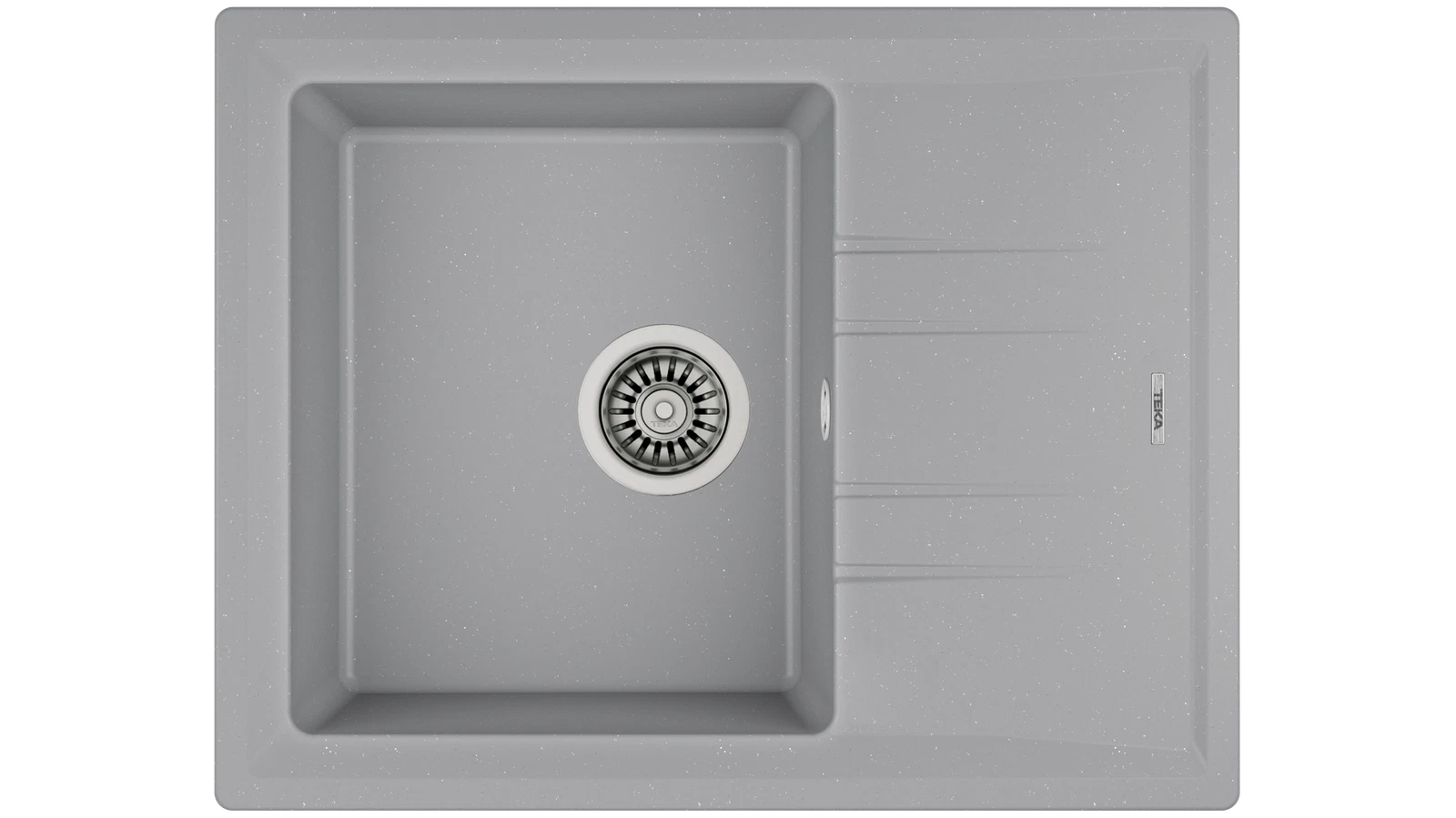Мойка врезного монтажа из Тегранита Плюс с 1-ой чашей STONE 45 S-TG 1B 1D METALLIC GREY
